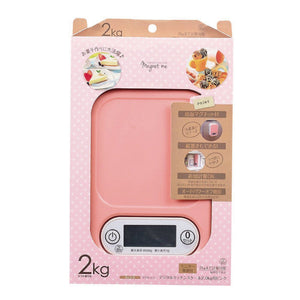 【PEARL METAL】 日本日用品品牌 數字廚房秤 2.0kg 粉色 D-9