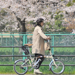【rin project】 單車頭盔 真皮東京製造 頭部保護套 可折疊 日本製造 MOSS GREEN