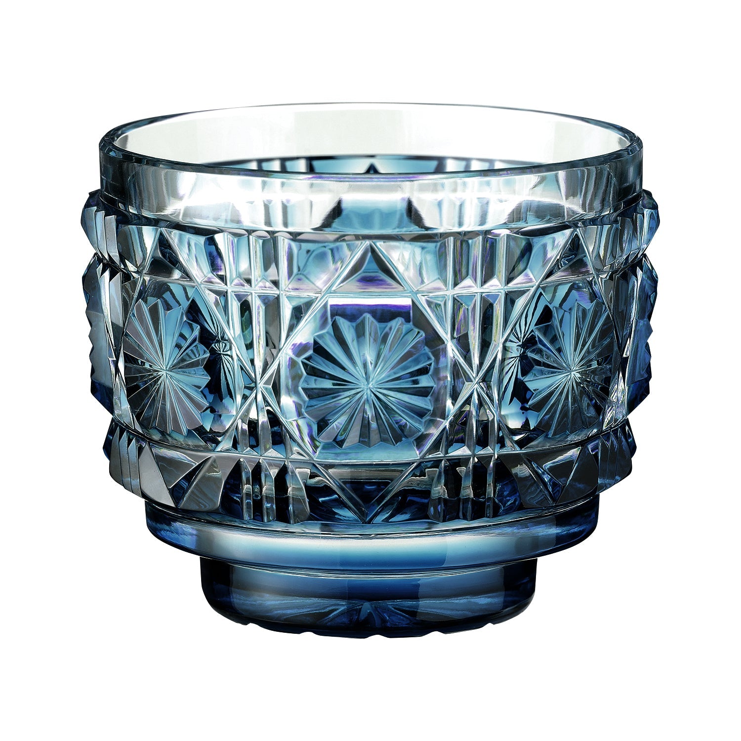 日本工藝堂】 薩摩切子日式杯玻璃杯清酒杯深藍色SK-SA-4 | Hanaya