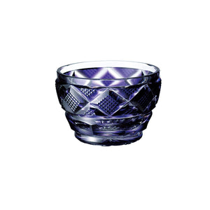 【日本工藝堂】 薩摩切子 日式杯 玻璃杯 清酒杯 迷你 紫色  SK-SA-8