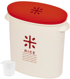 【PEARL METAL】 日本日用品品牌 日本製 RICE米袋中庫存5kg用（红色） HB-2167