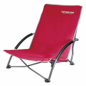 【CAPTAIN STAG】 日本戸外品牌 低型輕鬆椅（紅色） UC-1505