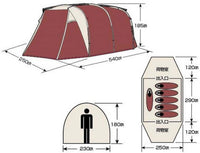 【CAPTAIN STAG】 日本戸外品牌 EXGEAR避難所圓頂帳篷<5～6人用> UA-0017

