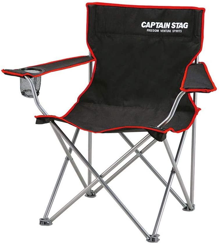 【CAPTAIN STAG】 日本戸外品牌 折疊椅子 黑色 UC-1703