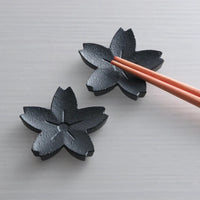 【日本工藝堂】 山形鑄造 筷子架 櫻花 3件套