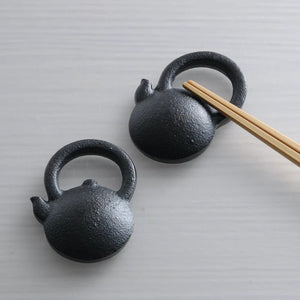 【日本工藝堂】 山形鑄造 筷子架 鐵水壺 4件套