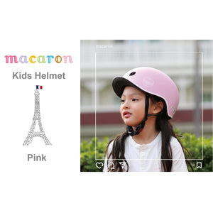【Macaron】 日本單車品牌 兒童單車和跑步玩具頭盔 3歲及以上 52-26 厘米 粉紅色