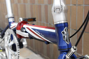 【LondonTaxi】 日本單車品牌 14寸鋁合金超輕折叠單車 藍色