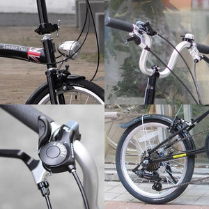 【LondonTaxi】 日本單車品牌 16寸高碳鋼折叠單車 車架與英國小布車同款 黑色
