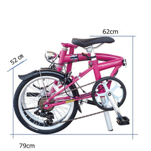 【LondonTaxi】 日本單車品牌 16寸高碳鋼折叠單車 車架與英國小布車同款 粉色
