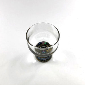 【日本工藝堂】 玻璃杯 黃金櫻貝黑漆器