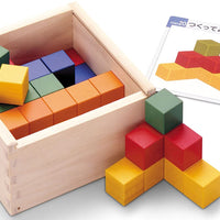 【KUMON】 日本益智玩具品牌 公文式 益智五色立方形積木 3歲以上