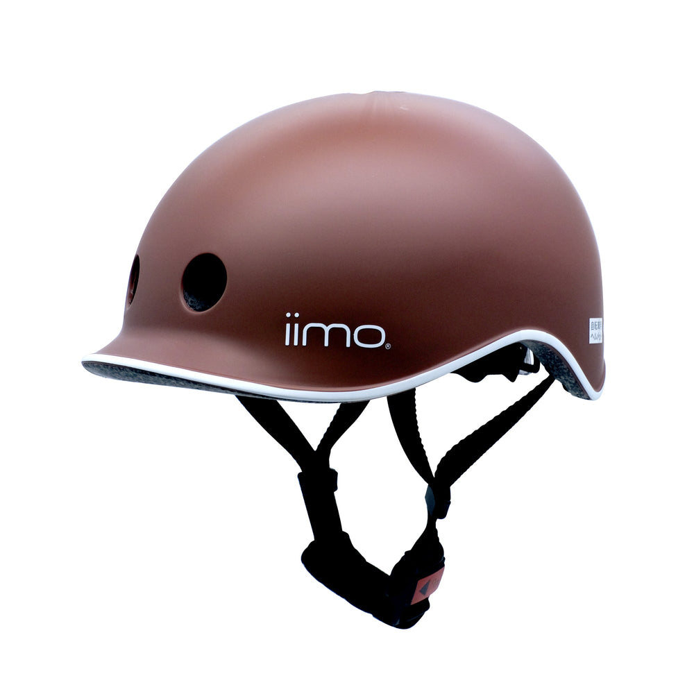 【iimo】 日本嬰兒・兒童用品品牌 兒童單車和跑步玩具頭盔 3歲及以上 52-26 厘米 棕色