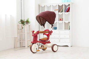 【iimo】 日本嬰兒・兒童用品品牌02SS三車輪 折叠式 帶遮陽傘 紅色