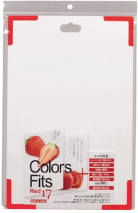 【PEARL METAL】 日本日用品品牌 日本製  Colors fits防滑砧板（抗菌、洗濯對應）紅色 C-2889
