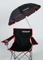 【CAPTAIN STAG】 日本戸外品牌 椅子用遮陽傘（奶油×橙色） M-1575
