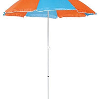 【CAPTAIN STAG】 日本戸外品牌 戶外休閒遮陽傘180cm（淺藍色×橙色） M-1590