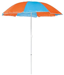 【CAPTAIN STAG】 日本戸外品牌 戶外休閒遮陽傘180cm（淺藍色×橙色） M-1590