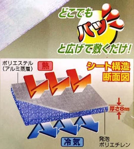 【CAPTAIN STAG】 日本戸外品牌 銀野營墊＜L＞200×120cm（藍色） M-3311