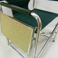 【CAPTAIN STAG】 日本戸外品牌 帶側桌的鋁製導演椅（綠色） M-3870