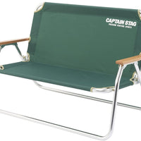 【CAPTAIN STAG】 日本戸外品牌 CS 鋁背長凳（綠色） M-3882