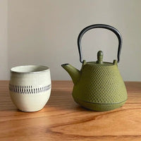 【日本工藝堂】 南部鉄器 茶壺 圓頂型 （富士型） 0.4L  緑色
