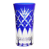 【日本工藝堂】 江戶切子 日式杯 玻璃杯 洋酒杯 酒杯 威士忌杯 啤酒杯 藍色 Mitsuwa Glass TT-MT-10