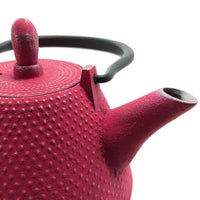【日本工藝堂】 南部鉄器 茶壺 圓頂型（富士型）0.4L 玫瑰粉色