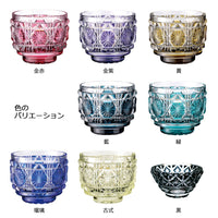 【日本工藝堂】 薩摩切子 日式杯 玻璃杯 清酒杯 迷你 深藍色 SK-SA-10